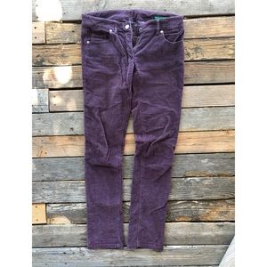 United Colors of Benetton, purple corduroy pants, Size: 26